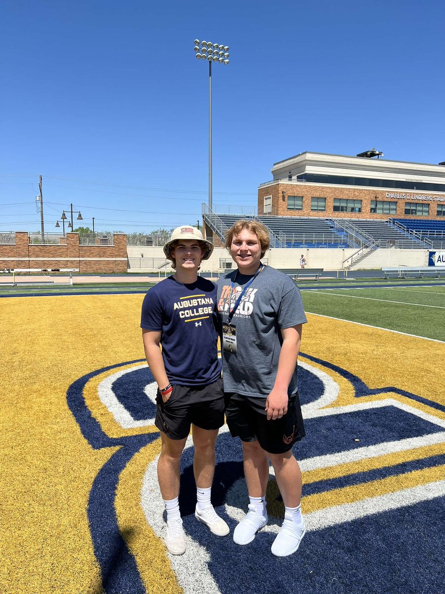 Thank you to <a href="/AugieILfootball/">Augustana Football</a> for hosting me today! I had a great day checking out the school and learning about the program! Can’t wait to come back soon! Good to see my qb there today <a href="/HoffmanAndrew12/">Andrew Hoffman</a> <a href="/Coachragone/">David Ragone</a> <a href="/FBCoach_Jones/">Keegan Jones</a> <a href="/McHenryFootball/">McHenry Football</a> <a href="/CoachSaboFIST/">Kevin Sabo</a> <a href="/FISTFootball/">FIST FootballAcademy</a>