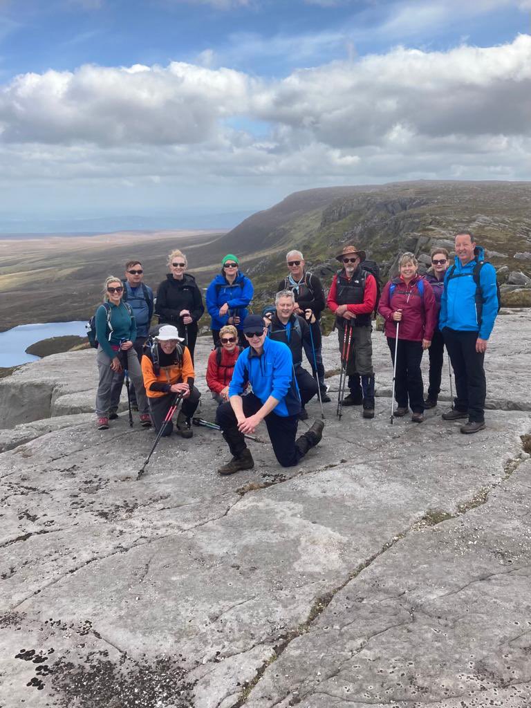 IpaHiking's tweet photo. Our May hike was on Cuilcagh today. Great day to be out with 15 in A1 group and 15 in A2 group. Thanks to Cavan Walkers Seamus & Kevin for guiding both groups & Keepers Arms in Bawnboy for dinner. #Cuilcagh #hiking #ipaireland #ipa #friends https://t.co/5YxEVUjpzl