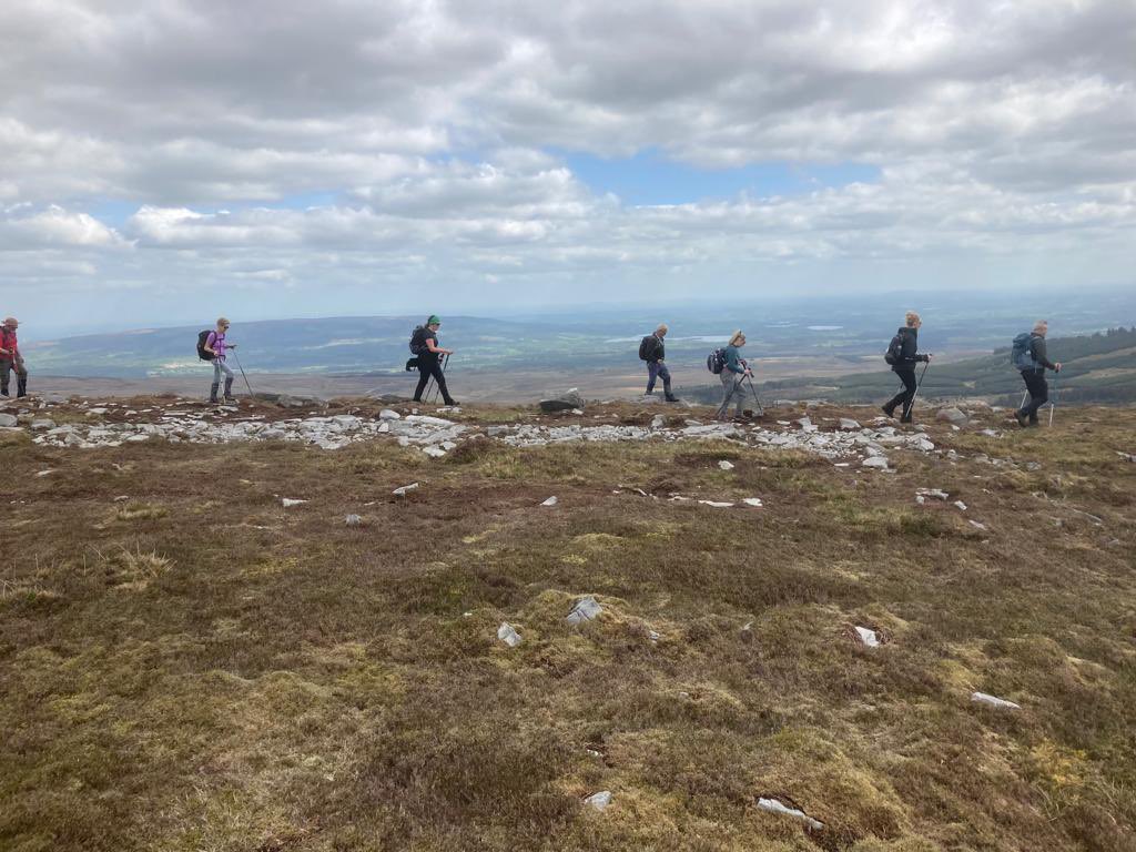 IpaHiking's tweet photo. Our May hike was on Cuilcagh today. Great day to be out with 15 in A1 group and 15 in A2 group. Thanks to Cavan Walkers Seamus & Kevin for guiding both groups & Keepers Arms in Bawnboy for dinner. #Cuilcagh #hiking #ipaireland #ipa #friends https://t.co/5YxEVUjpzl