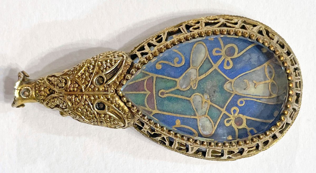 The extraordinary Anglo-Saxon Alfred Jewel, in gold and rock-crystal, incorporating an enamel plaque...