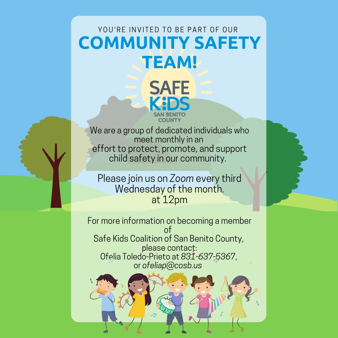 Join the Safe Kids  Meeting this Wednesday May 18th for our Monthly Meetings. Please email Ofelia at ofeliap@cosb.us or Adriana at agarcia@cosb.us to receive the link for this months meeting.
#safekids #monthlymeetings #protectchildren #promotechildsafety #communitysafety