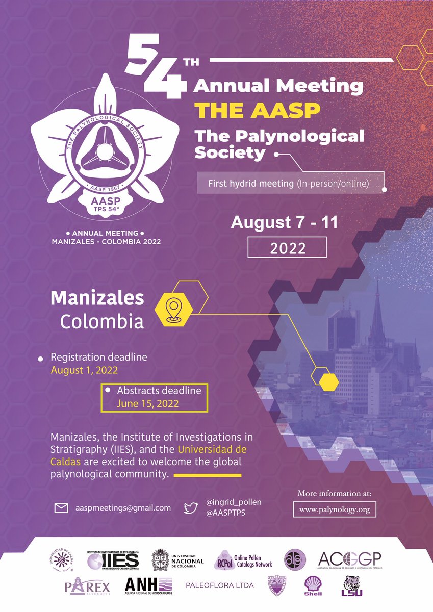 ingrid_pollen's tweet photo. #Palynologist the deadline no for abstract submission for the Annual @AASPTPS meeting has been extended to June 15th, and all workshops are hybrid #Hybrid #Online #InPerson #Palynology #Stratigraphy #R https://t.co/X2cn1rcp3m https://t.co/ZtnokuaQjh
