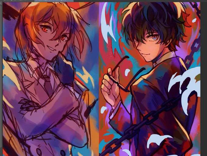 (wip) these two on the brain, again 