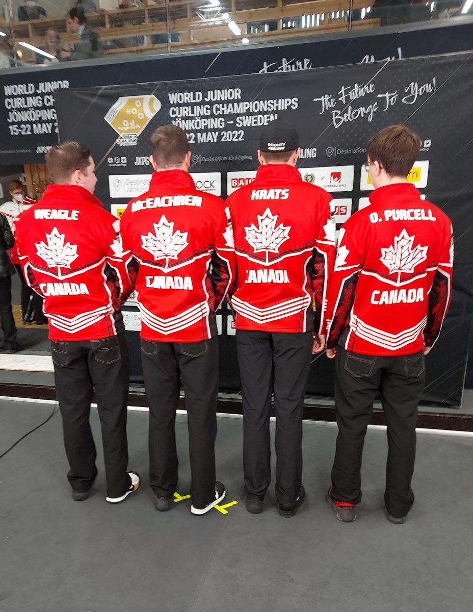 EdKrats's tweet image. That special feeling when you see your son and teammates wearing their Team Canada colours!