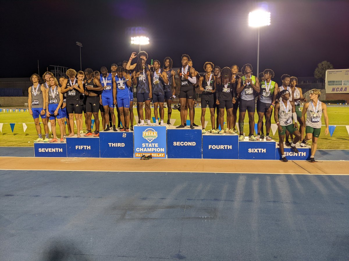 Congratulations to the  FHSAA 4A Boys 4x400M Relay, the Class 4A State Champion is Columbus