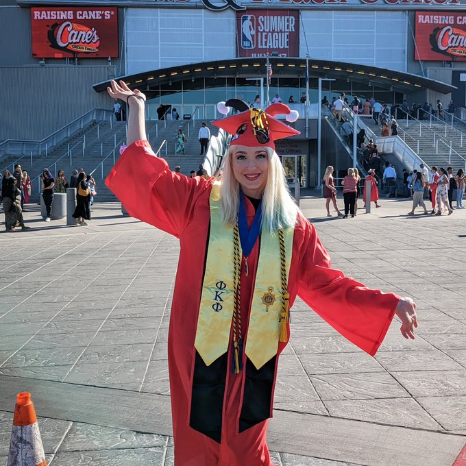 Today I graduated from UNLV, cum laude, a member of phi kappa phi with my BA in communication, w/ a minor