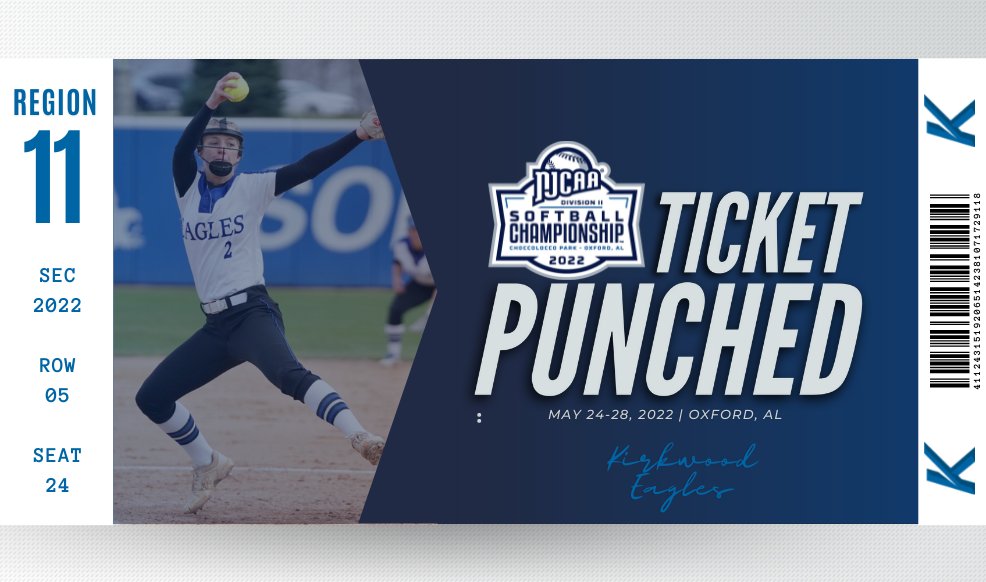 Guess who's back, back again 🎟️👊

Kirkwood returns to the 2022 #NJCAASoftball DII Championship for the seventh consecutive season after claiming the North Plains B District title!

njcaa.org/sports/sball/2…