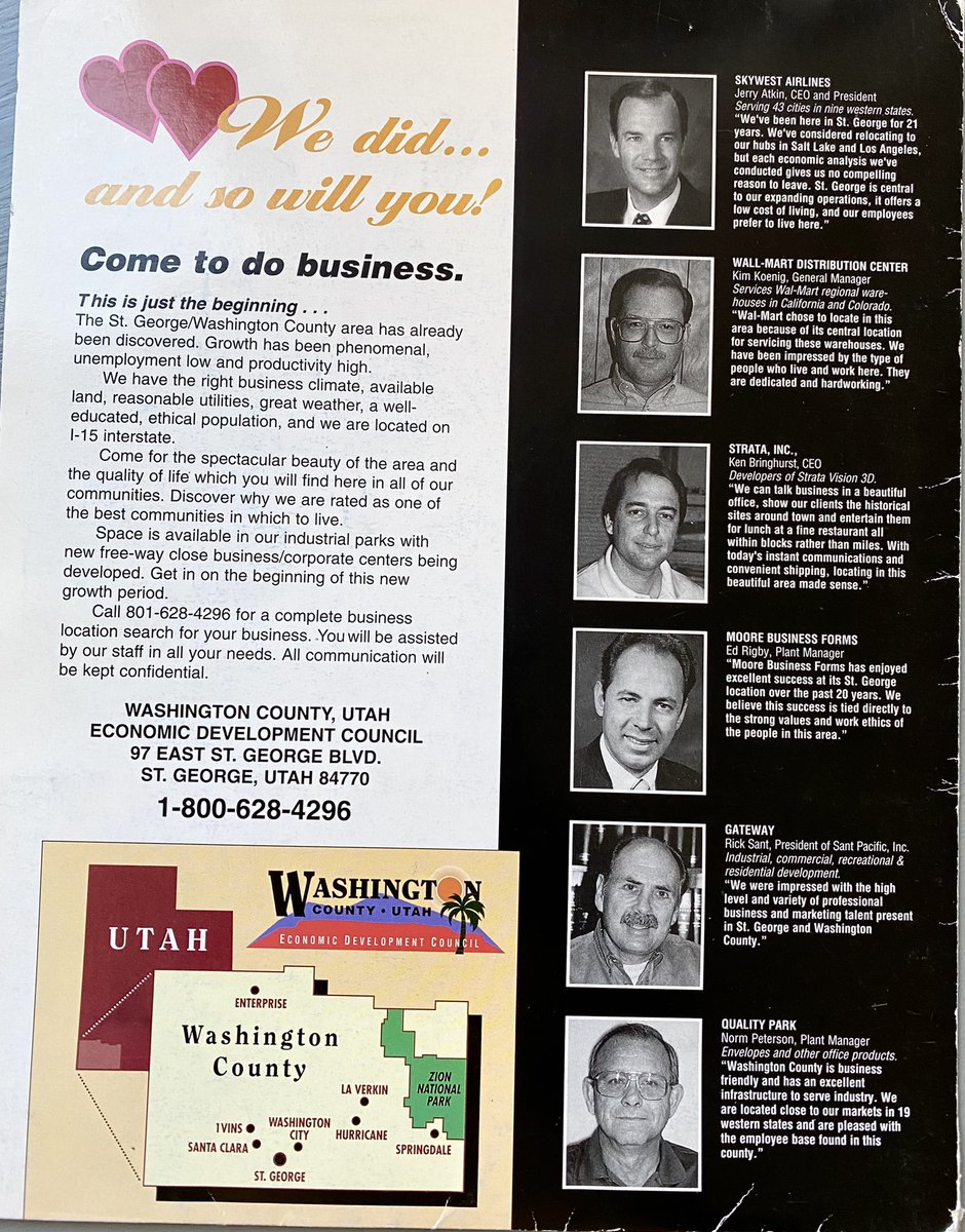 ThereseTaylor7's tweet photo. @stgeorgechamber              Found a 2001 info packet that I helped produce.  We were on the right track then but look how far we have come. https://t.co/VLTcjBindu