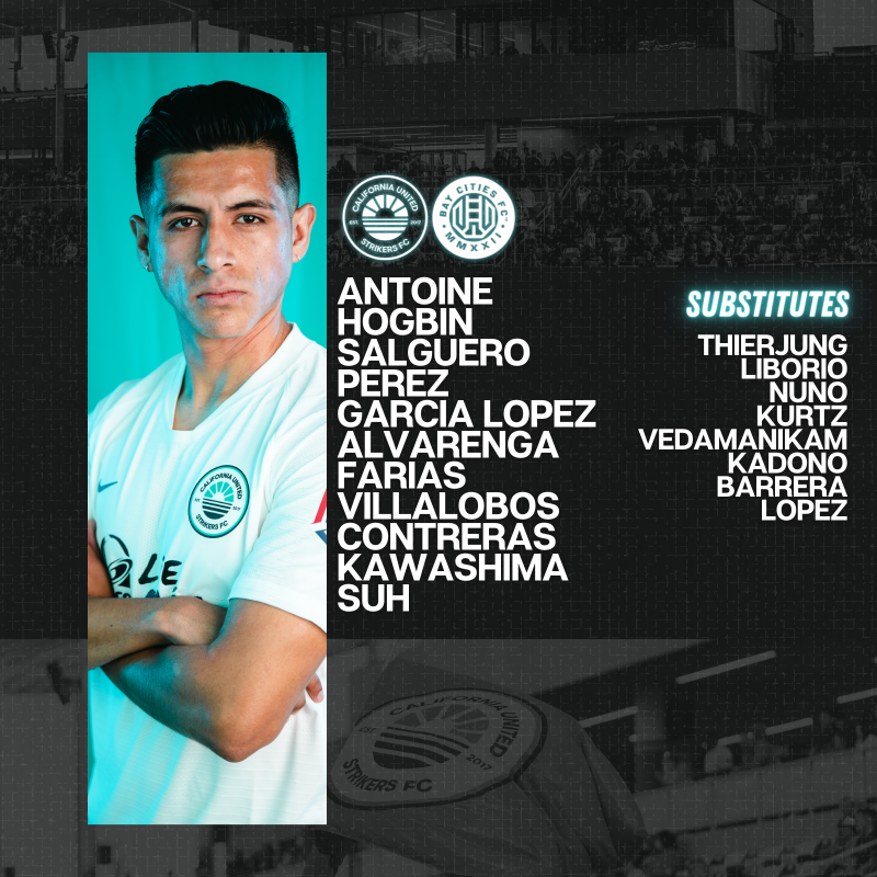 CalUtdStrikers's tweet photo. Your STARTING XI for tonight's away match against Bay Cities! 🤩
📺 Eleven Sports stream: LINK BELOW
#NISA22 | #HomeOfTheDream