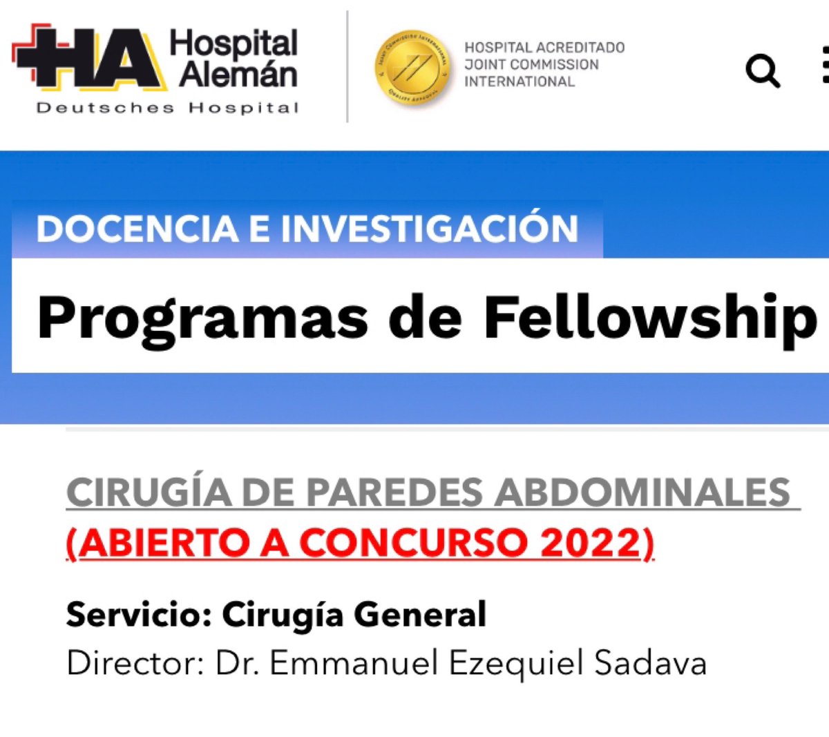 Info en hospitalaleman.org.ar/docencia-inves… <a href="/HAlemanBsAs/">Hospital Alemán</a>