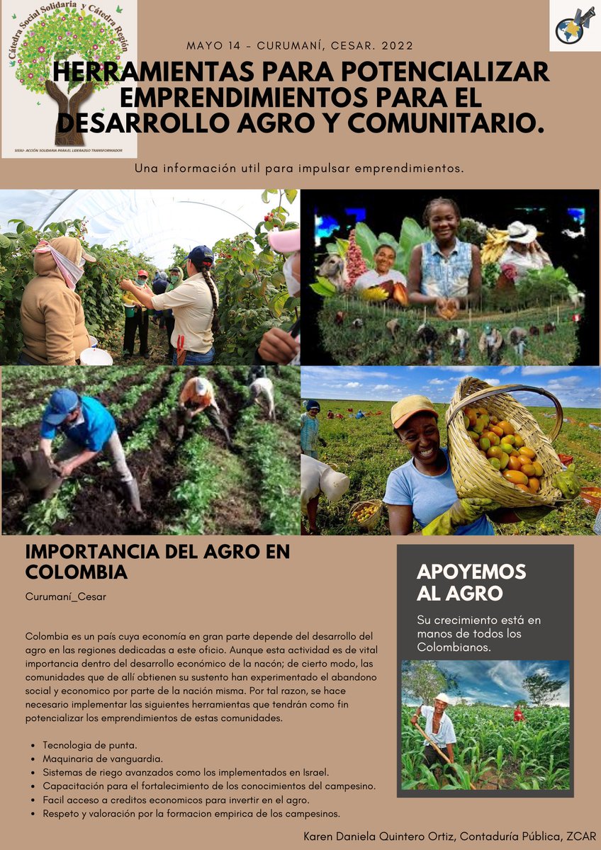 KarenDQO's tweet photo. HERRAMIENTAS PARA POTENCIALIZAR EMPRENDIMIENTOS PARA EL AGRO Y COMUNITARIO.

Apoyemos al Agro❤🌳#SERVICIOSOCIALUNADISTAENCASA
@KarenDQO @AndresF71356461 @CovillaJordan @CovillaRonald @davidguira @EnaCorrea4 @DiegoVi15781546 @Elianisjaimes @ElOIRdelaRegion @VIDERUNADZCORI https://t.co/eU5CDDuRPo