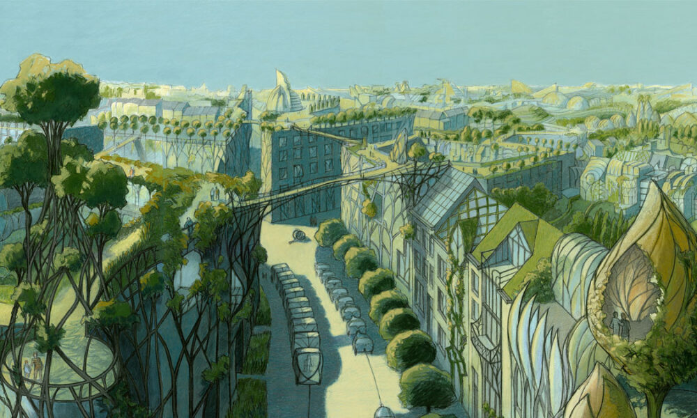 Lynxotic1's tweet photo. Solarpunk: Visions of a just, nature-positive world￼ https://t.co/9ninvv1rRY https://t.co/CeXJGl6oVm