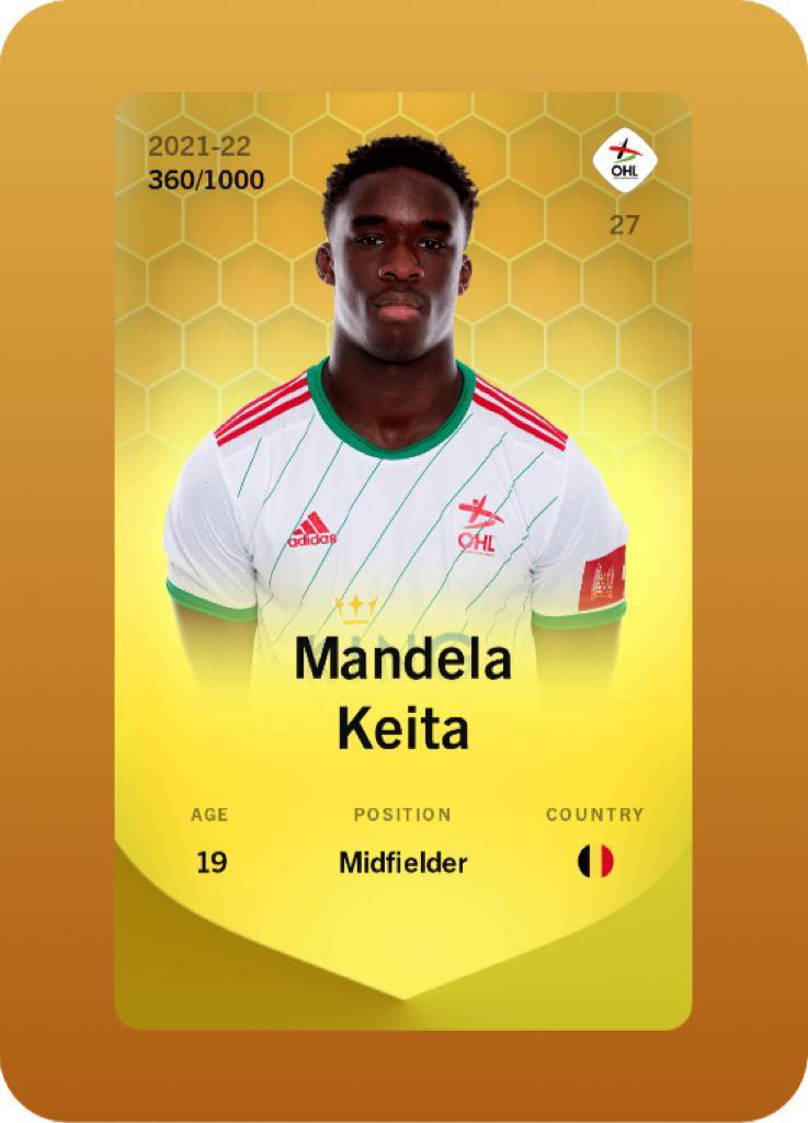 GalaXTeam11's tweet photo. And here we are again with another highly talented Belgium midfielder. Welcome to our team, Mandela Keita! If you don’t know this boy yet, you will definitely hear about him in the near future. #sorare  #galaxteam https://t.co/H7dcB2JbUe