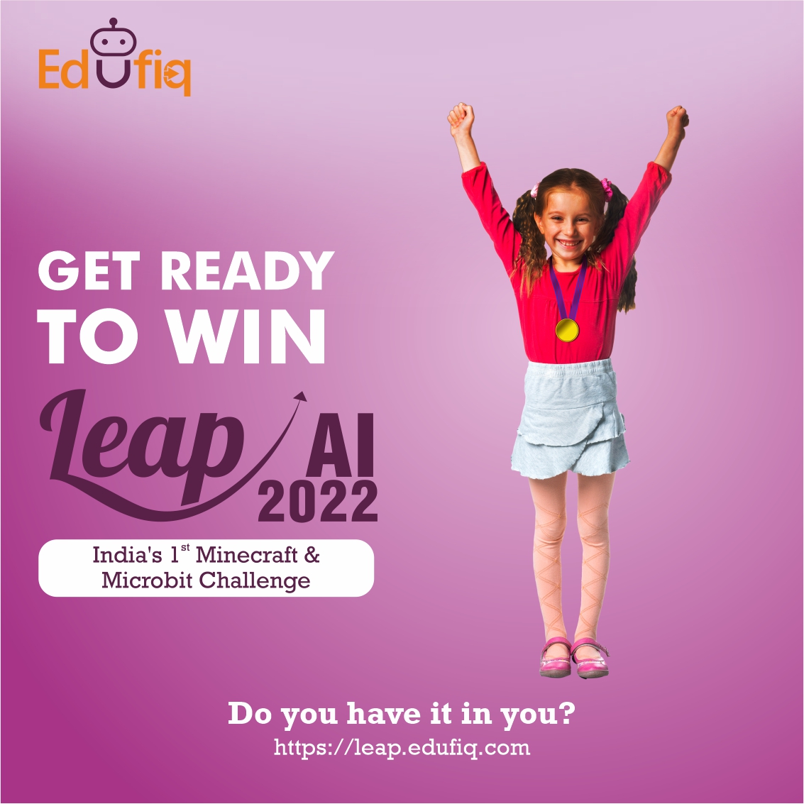 LearnwithEdufiq's tweet photo. Now is the time to showcase your hidden talent. Participate in Leap AI 2022: India’s 1st Minecraft and Microbit challenge to solve real-life problems. 

Participate now: https://t.co/Z2TQOmLHdc

#ContestAlert #Leap2022 #Edufiq #AI #Learning https://t.co/eDtoqoFTvc
