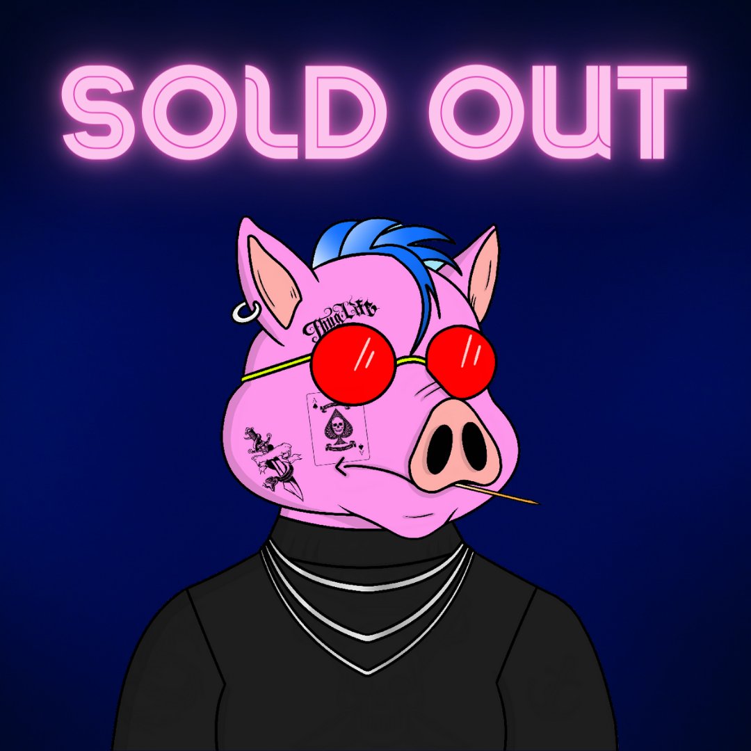 UNFUNNY PIGS SOLD OUT 🎉🔥

MINT SOLD OUT! ALL 6666 PIGS HAVE BEEN SOLD! 

LFG 🚀🚀

THANK YOU SO MUCH ALL OF YOU 😍

 #PolygonNFTs #NEWDROP #NFTCOMMUNITY #SOLDOUT #NFTshill #NFTs #NFTs #unfunnypigs1
