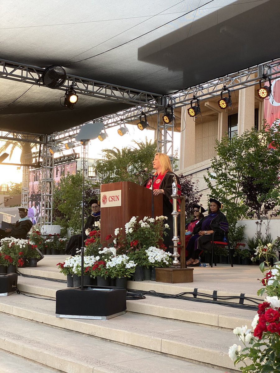 csunorthridge's tweet image. “Graduates, you are the leaders we need to advance a brighter and more equitable future for us all.  You will impact others in ways you may never understand and might not be able to imagine.” #CSUN #CSUNgrad