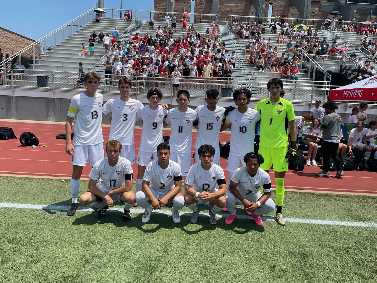 Mustang_Soccer1's tweet photo. Tough pill to swallow. Guys fall in the championship game 1-0 to Norman North. Incredible season that will not soon be forgotten! Fans were incredible as always and this community is truly special. Thanks for everything. #MustangSoccer #HorsePower https://t.co/zWTvVmFBaB
