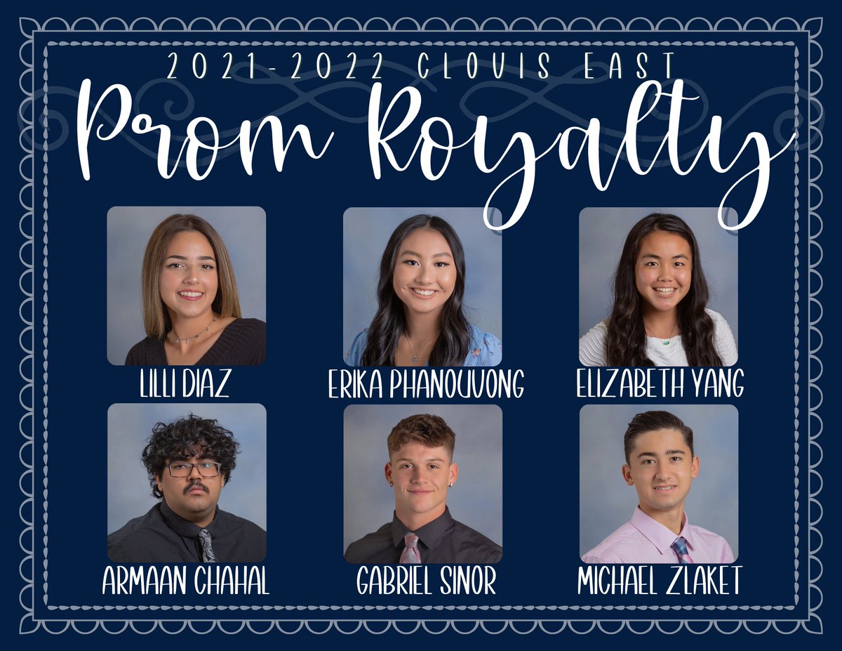 Good Luck to those nominated for 2022 Prom King and Queen!!