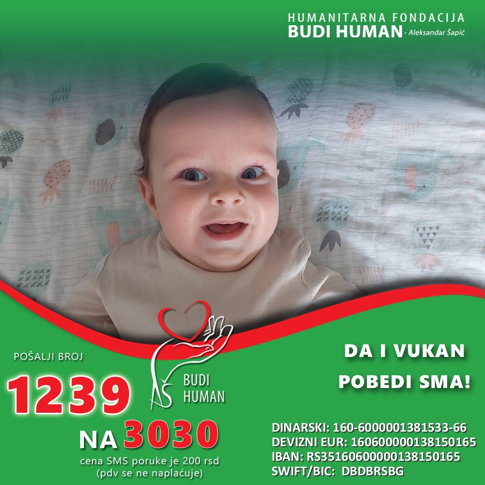 MilanMalencic's tweet photo. VUKAN MORA BITI ZDRAV 
🙌🤲🙌🤲🙌🤲🙌🤲🙌
sms 1239 na 3030 🙏❤
.@daivukanpobedi https://t.co/kPancYJg5e