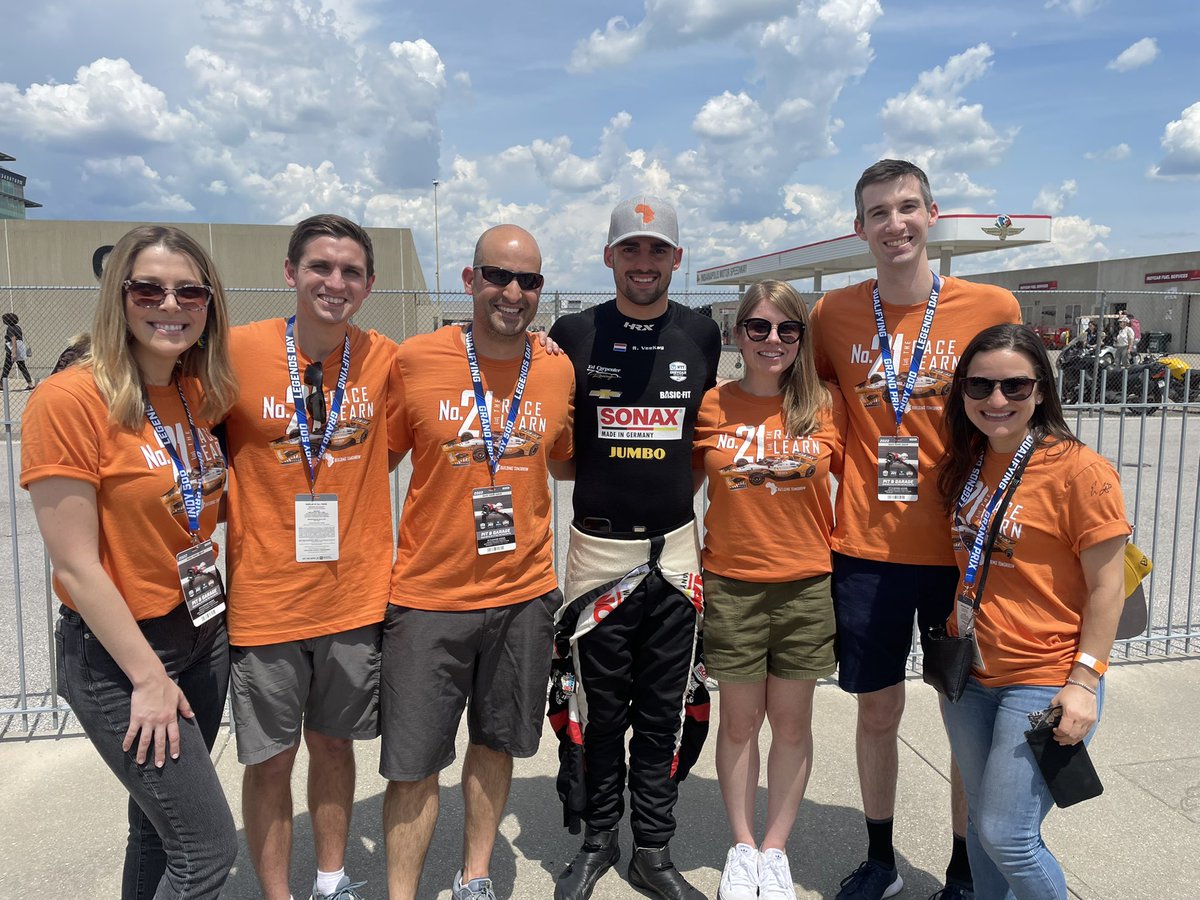 BldgTomorrow's tweet photo. Thanks @rinusveekay & @ECRIndy for an absolutely wild & rainy #RideWithRinus. Our team talks about ‘relentless determination,’ and you definitely showed it! We’ll ride with you any day! @IndyCar #INDYGP 💪🏻👍🏎 https://t.co/7uiKRWAAg0