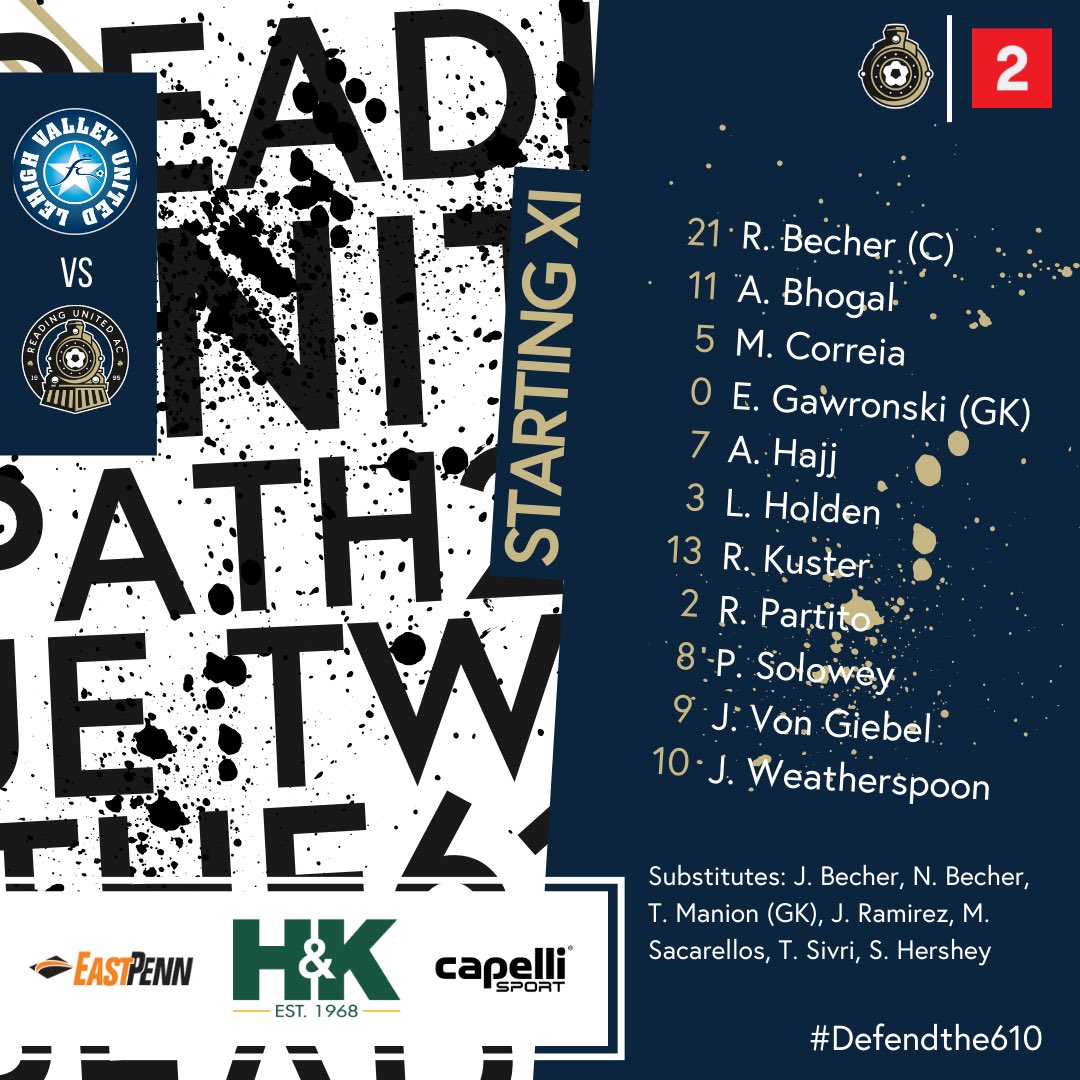 Tonight’s starting XI against <a href="/LVUnited/">Lehigh Valley United</a>  #defendthe610 #Path2Pro