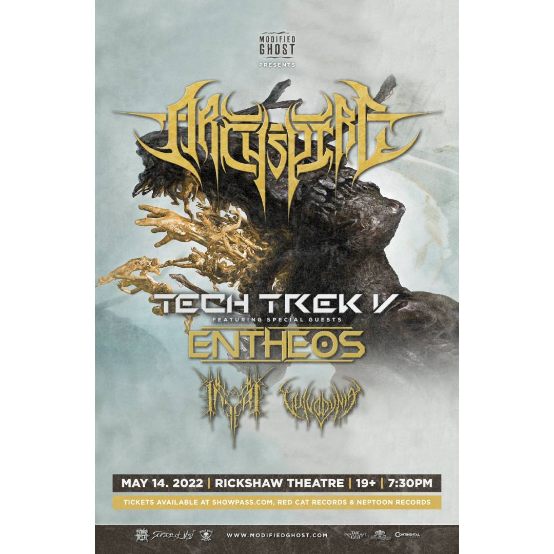 RickshawTheatre's tweet photo. 🤘 TONIGHT 🤘
@Archspireband returns to the Rickshaw stage for 'Tech Trek V' with guests @entheosofficial, @Inferi_official & @VulvodyniaSlama.
Doors: 7:30 ⏰
Limited tix available online/at the door. 🎫
TIX: https://t.co/CTF4h9bspR
RSVP: https://t.co/tN0WF4BOTo
#ModifiedGhost https://t.co/oQRVBCuKb4