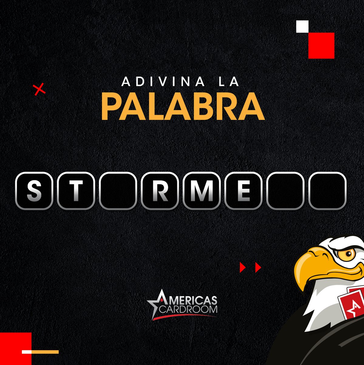 AcrPokerLatam's tweet photo. 🔥 ¡SORTEO! 🔥

¡Adivina la palabra oculta y gana 1 de los 2 tickets de $16.50! 🎉

1 🎟 En Facebook ➡ https://t.co/VAkoYLe1LE
1 🎟 Aquí ⬇

Dale 🔄 +❤+ ✍🏻 Comenta si crees haber descubierto la palabra. https://t.co/LZ6nxP9Oo8