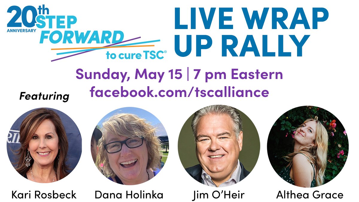 tscalliance's tweet photo. Join @tscalliance tomorrow night for TWO #StepForward4TSC Virtual Events!

6  pm ET - Zoom Community Mixer featuring trivia &amp; the chance to win fabulous prizes!

7 pm ET -  Live Wrap Up Rally featuring Dana Holinka, @JimOHeir &amp; @altheagmusic!

Learn more: https://t.co/BkTM0bccL0 https://t.co/VZFK70cQAD