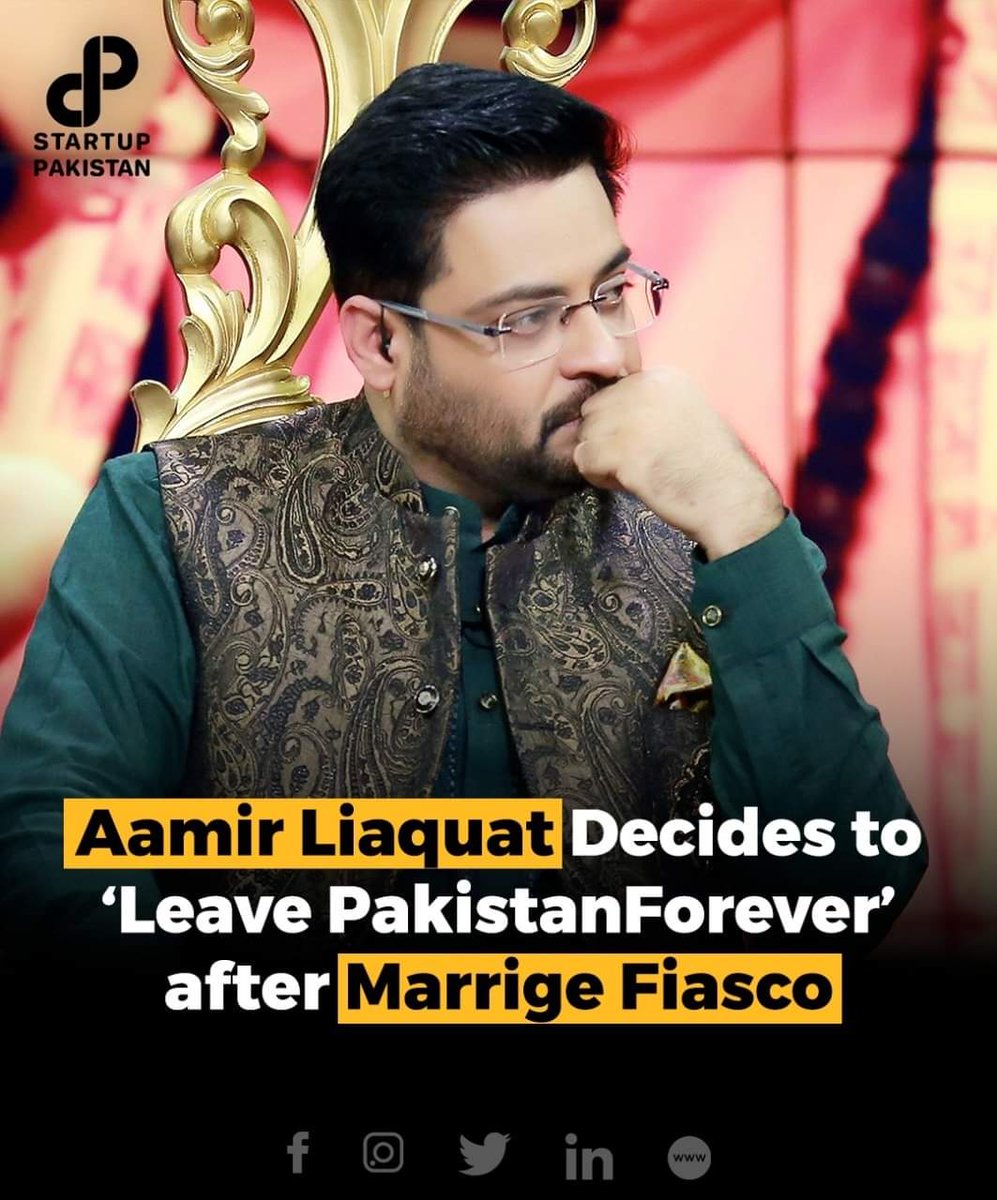 ZohaibChachar's tweet photo. Good riddance #AamirLiaquatHussain https://t.co/SF3QO9RIyY