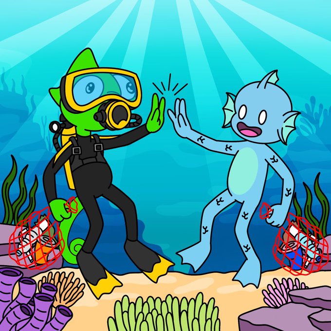 What better project to open our 3.0 WL to than our ocean friends over at @fishyfamNFT  🦎🤝🐠  There will<a href="/tag/fishyfam"class="tags"><span>#fishyfam</span></a><a href="/tag/chamslovefishys"class="tags"><span>#chamslovefishys</span></a>