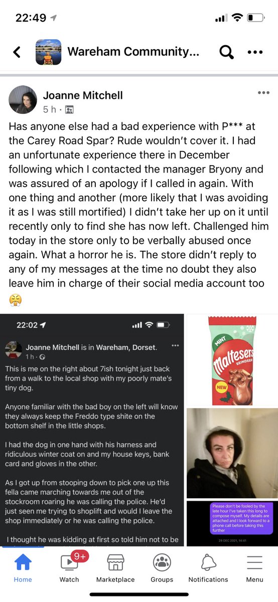 emzward83's tweet photo. @TaylorRoseMW Don’t think this is professional for your staff member to bully someone in a community FB group??? https://t.co/YfVIuedBJq
