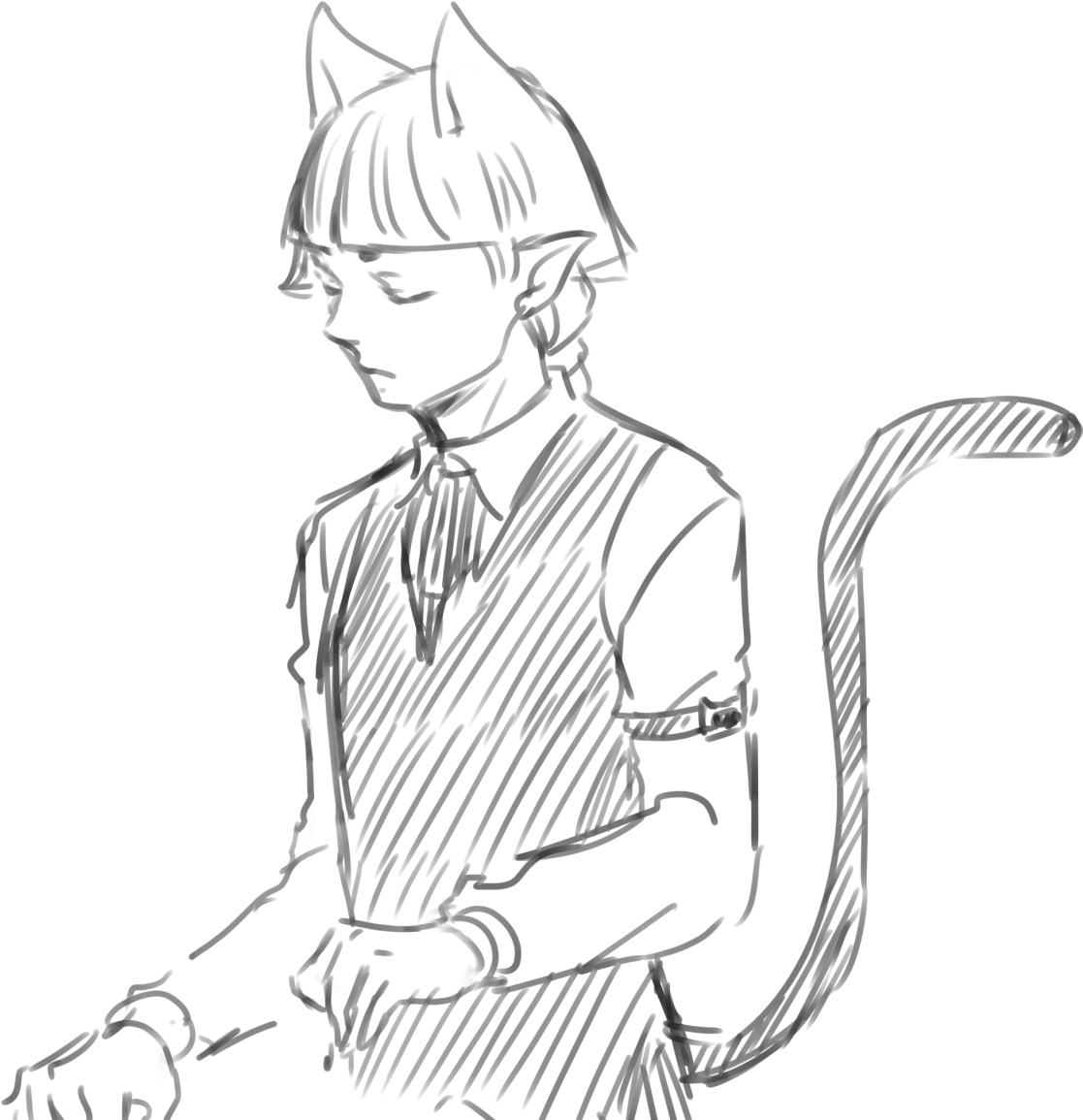今日のらくがき
新しく落としたペンで一発描きでゆるく描いて見た 