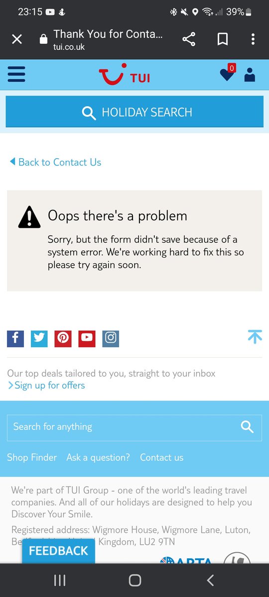 mungodog's tweet photo. @TUIUK trying to get out of paying for their 17 hour delay. No one responds to live chat, emails or telephone calls. It's honestly a shambles of a company. https://t.co/7a6IjtuxPY