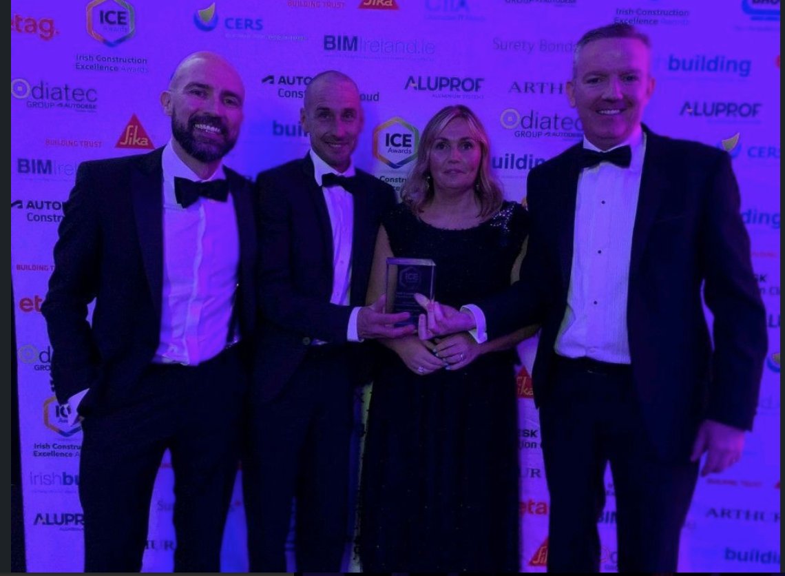 VisionContracts's tweet photo. We are delighted to announce that Vision Contracting has won the Fitout award under €10m at the #ICEAwards for the Fexco RDI Hub Innovation Centre https://t.co/7KILdV7uhD