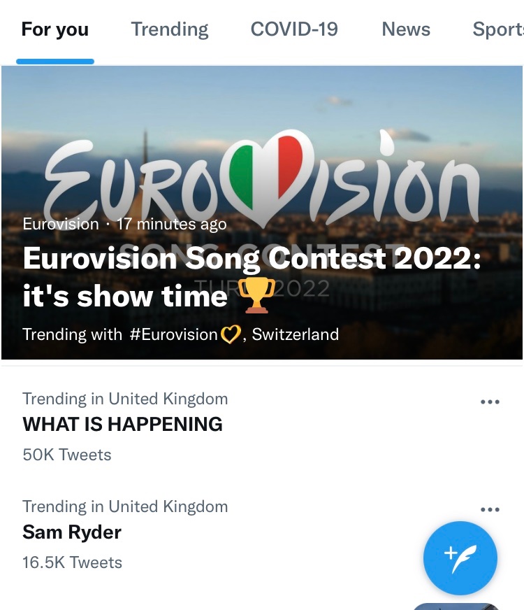 bevced's tweet image. Well at least I am not the only one. Just had to check what was trending in the UK. Yeah what is happening. 
Think I need a drink or something what about you guys 
#Eurovision #Eurovision2022 #whatishappening #UK