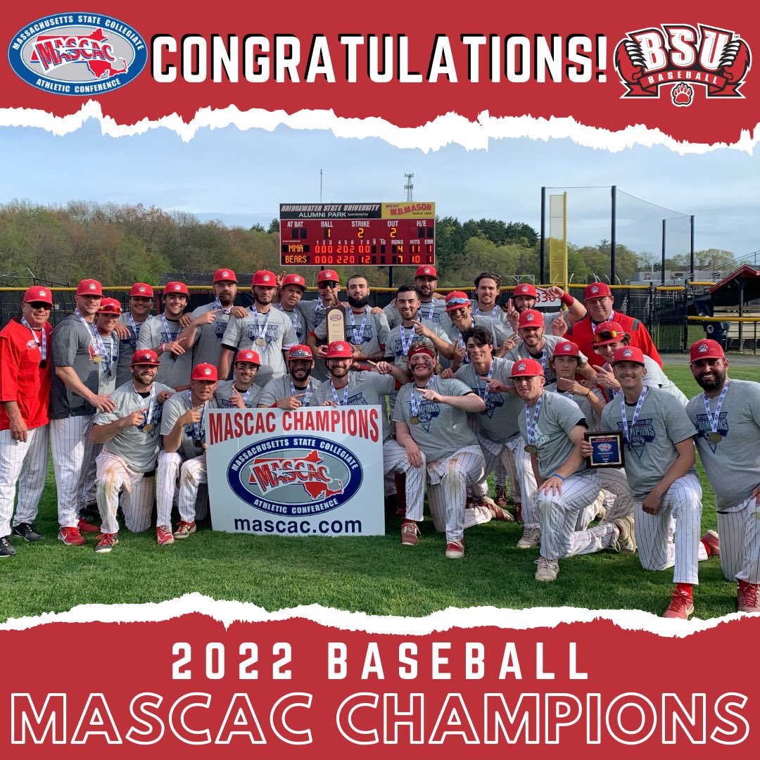 bsubears's tweet photo. 🚨Congratulations are in order for @BSUbaseball 🚨
••••••••
The Baseball team just captured the MASCAC Tournament Championship for the first time since 2012❕💪🏼🏆
••••••••
Way to go BEARS ‼️🐻 #BSUbaseball #MASCACchamps https://t.co/b7soT2A0KA