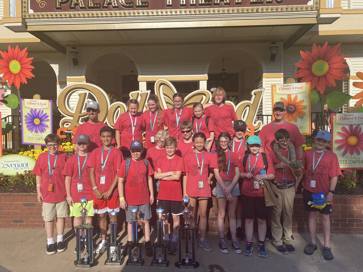PerrysPenguins's tweet photo. Bringing home FIVE trophies for GMSD!!! Riverdale and Houston Middle Band won first place in their division and OVERALL! Houston Middle Orchestra won second place in their division (not the same division as Riverdale 😉)! @gmsdk12 @Dollywood https://t.co/8lmvAQreIv