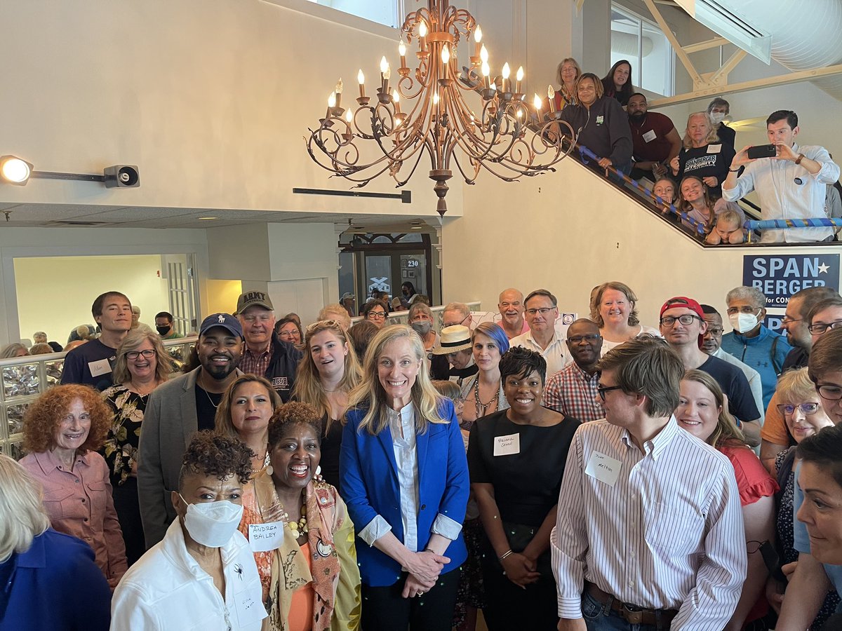 SpanbergerForVA's tweet photo. Thank you to all the volunteers, organizers, and friends (new &amp; old), who came out for the #TeamSpanberger Campaign HQ grand opening today! https://t.co/h4SISryvah