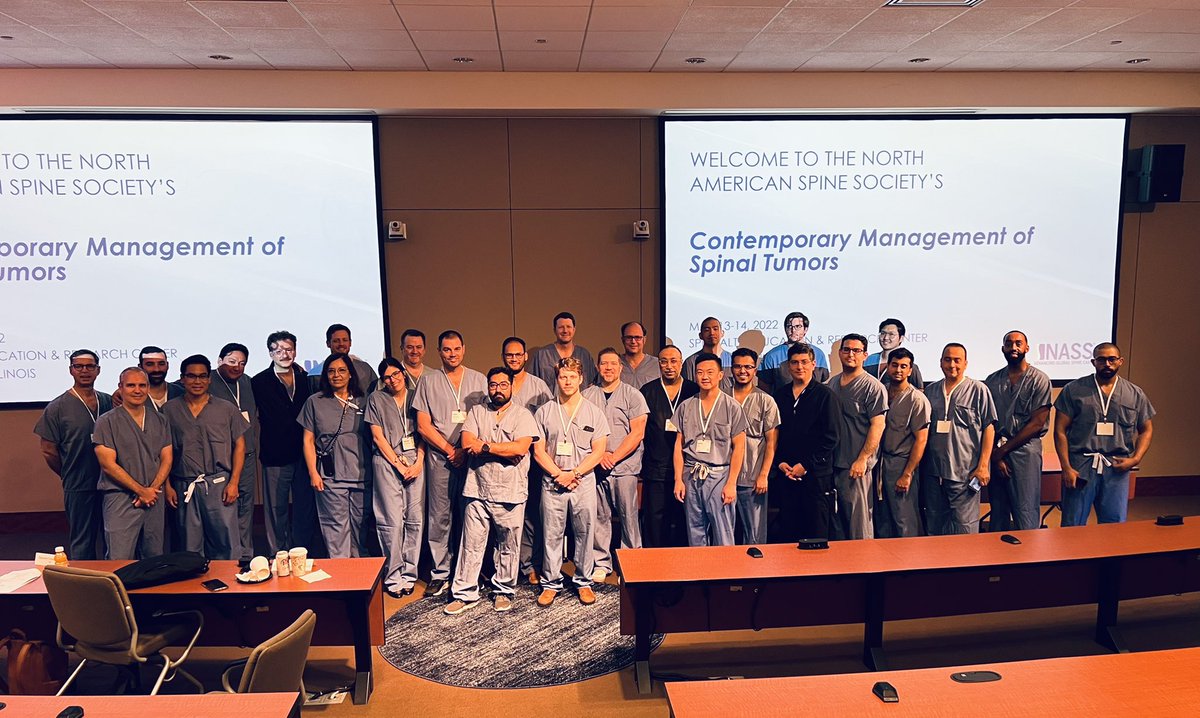 JohnHShinMD's tweet photo. Great weekend with colleagues from around the 🌎 for our @NASSspine #spinetumor course 2022! We had participants from coast to coast as well as Africa &amp; the Middle East! Grateful to our wonderful faculty, attendees, ColleenO’Brien &amp; @meagagilliland for such dedication &amp; energy https://t.co/nSZioMQxqj