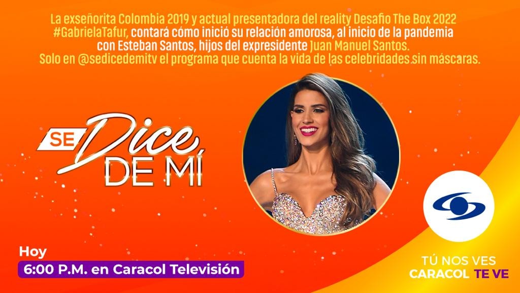 Hoy, <a href="/GabrielaTafur/">Gabriela Tafur</a> contará en detalle cómo nació su relación amorosa con Esteban Santos, hace dos años cuando empezó la pandemia. Solo en <a href="/SeDiceDeMi/">Se Dice De Mí</a>, el programa que cuenta la vida de las celebridades sin máscaras.
Esta tarde a las 6:00 p.m en <a href="/CaracolTV/">Caracol Televisión</a>.