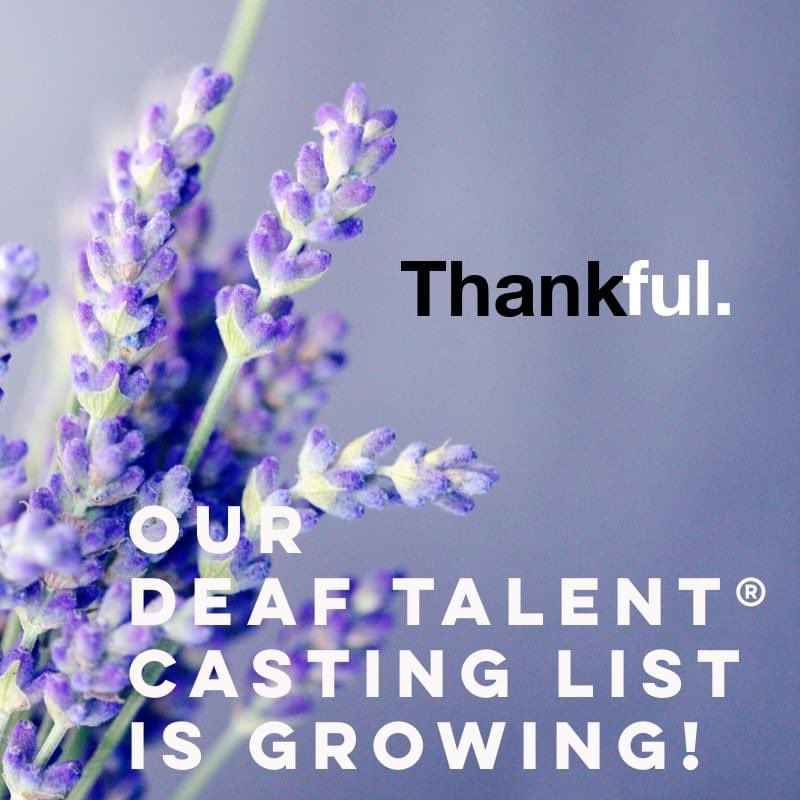 DeafTalentMedia's tweet image. Our Deaf Talent® Casting list is growing!🎭

#DeafTalentCampaign #Actors #DeafTalent® #Talent #Artists