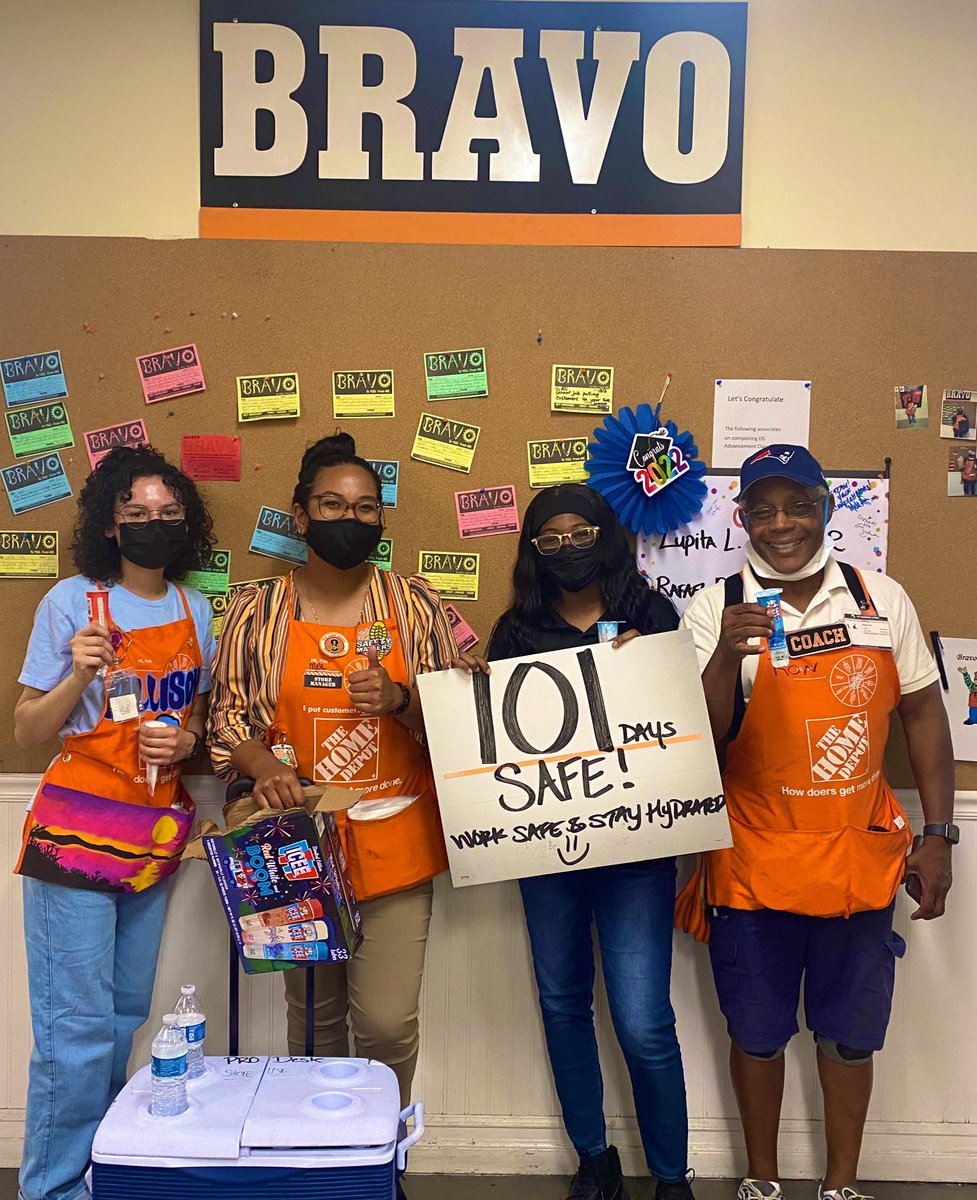 Every single day counts! Celebrating 101 days safe with my team with water and popsicles to stay cool on this beautiful hot day! #1076Strong #101DaysSafe #PacNorthStrong