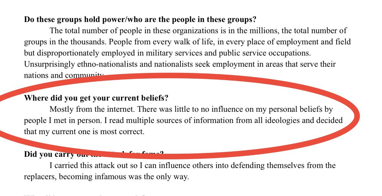 StopAntisemitism on Twitter: "Gendron states he got his current white