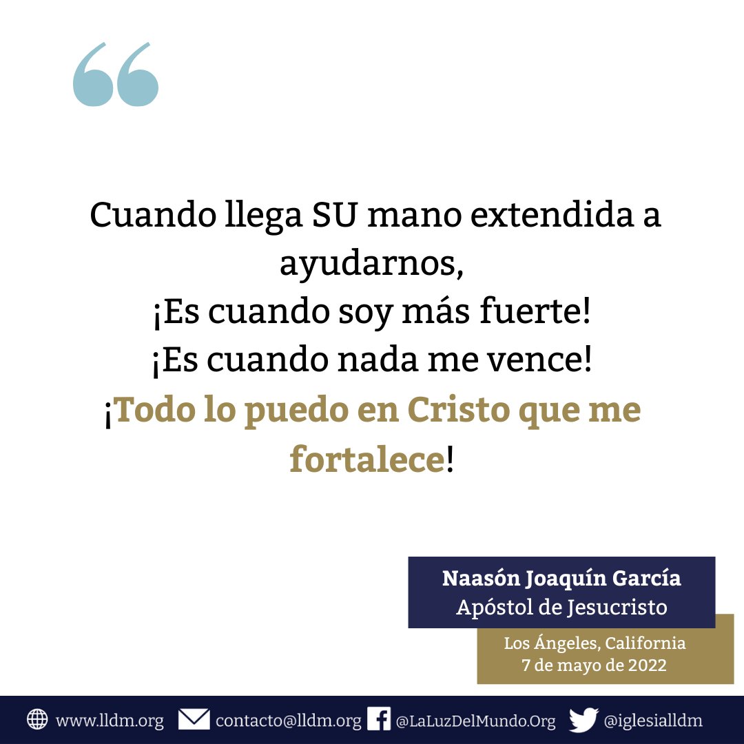 iglesialldm's tweet photo. Mensaje del Apóstol de Jesucristo #NaasónJoaquínGarcía en el marco de su #53aniversariodevida 
#SiempreUnidos | #ElAmorNosUne https://t.co/9WGiEM7Avk