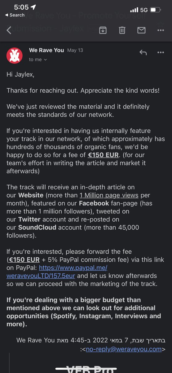 JaylexMusic's tweet photo. (I’m not censoring because I don’t care to protect a lame blog) This is so pathetic… and they wonder why small artists/producers find it so hard to come up. 10 years ago blogs posted what was hot at the moment. Today they post whoever pays. Pay to win #EDM #EDMTWITTER #edmmusic https://t.co/OlSUENonHc