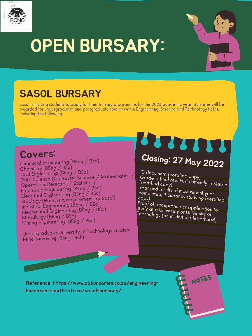 bono_foundation's tweet photo. Open Bursary: SASOL

#CAVALIA2022 
#yourdreamisourdream 
#yourvisionisourvision https://t.co/oIgR96iagr