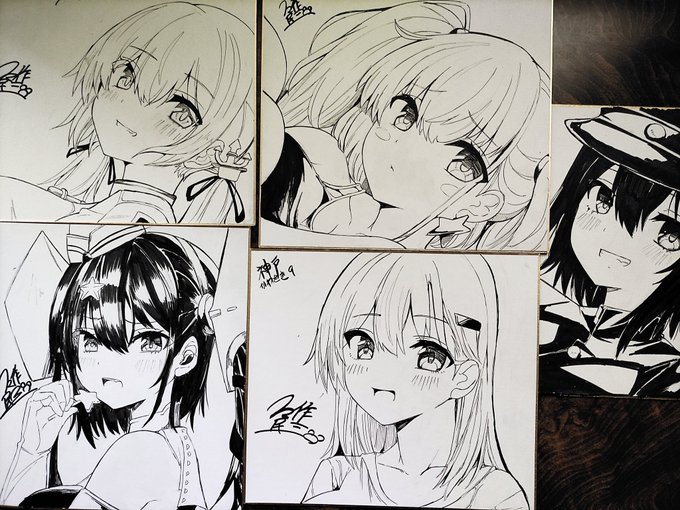 色紙、ちょっとだけ描けたので会場に持っていきます❕ 