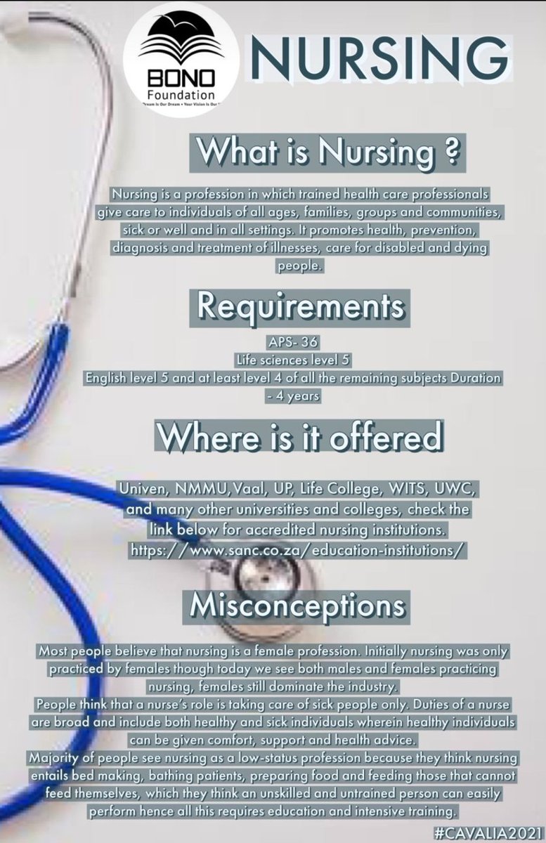 bono_foundation's tweet photo. Nursing as a career path...

#CAVALIA2022 
#yourdreamisourdream 
#yourvisionisourvision https://t.co/ggJfytleI9