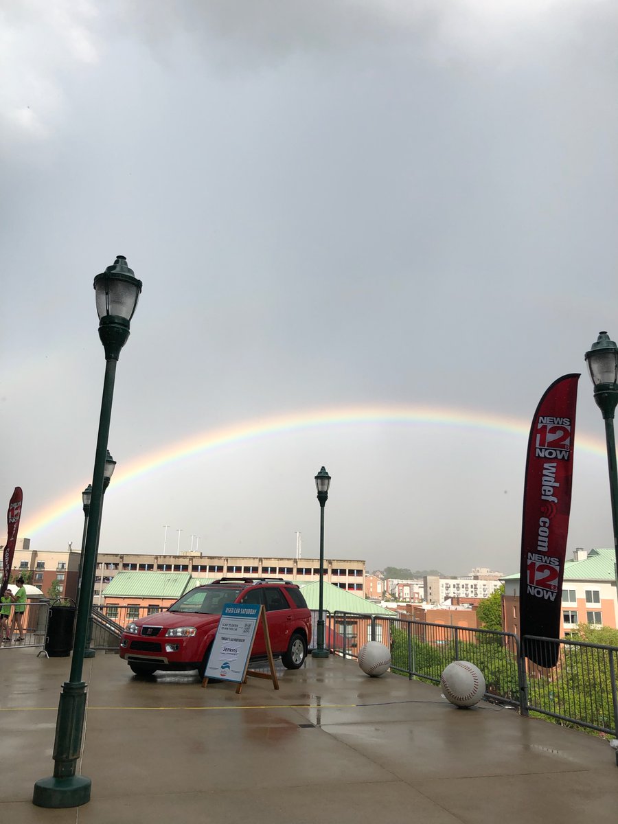 wdefnews12's tweet photo. The rain is gone and the rainbow is here at @ChattLookouts for #UsedCarNight with @tvfcu https://t.co/vvjP0z7WcX