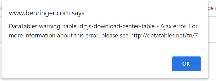 AtomicallyU's tweet photo. @Behringer Site problems again https://t.co/Yvm4FLG3fp